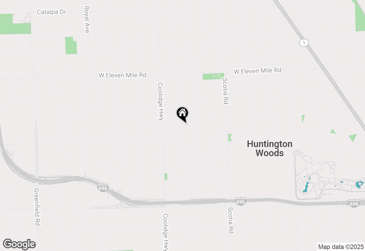 Map of 13146 Elgin Avenue, Huntington Woods, MI 48070