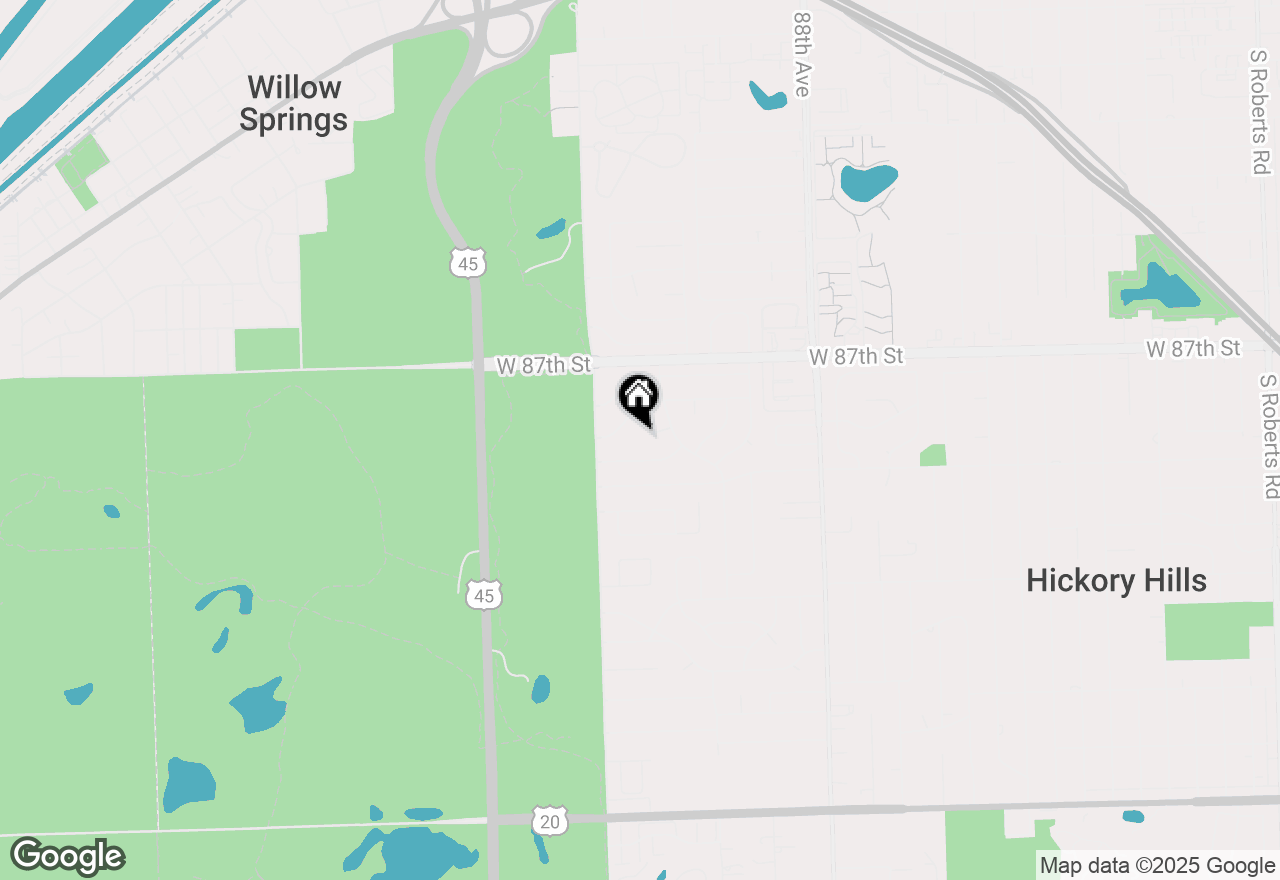 Map of 9113 Elm Circle, Hickory Hills, IL 60457