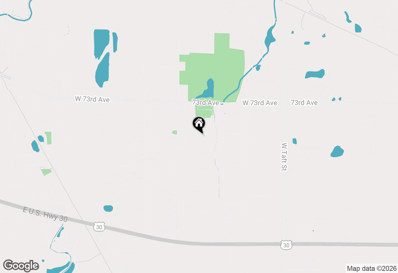 Map of 3288 W 74th Lane, Merrillville, IN 46410