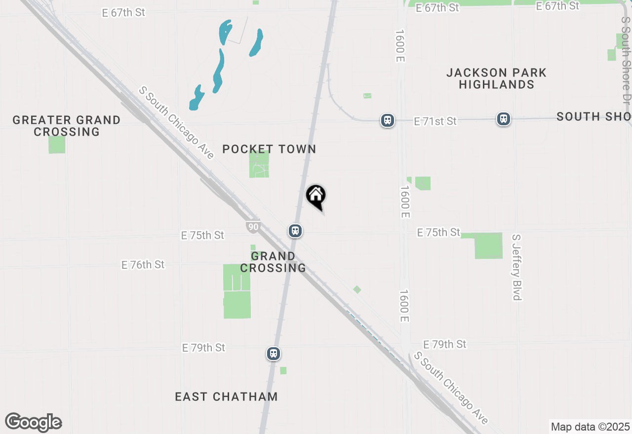 Map of 7422 S Kimbark Avenue, Chicago, IL 60619