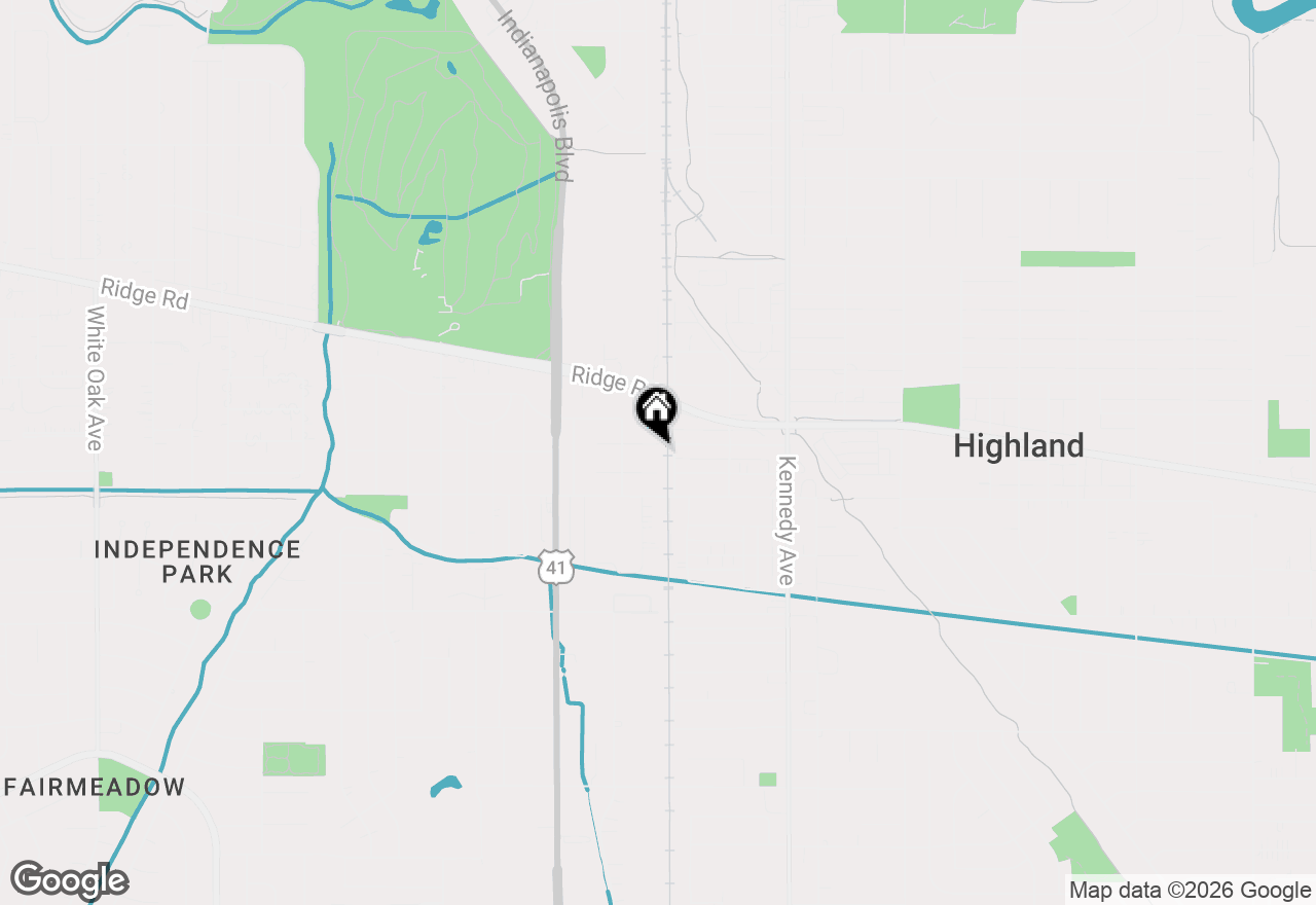 Map of 2548 Wicker Avenue, Highland, IN 46322