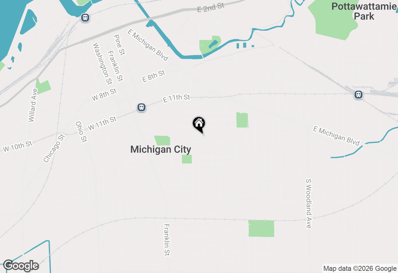 Map of 415 Thurman Avenue, Michigan City, IN 46360