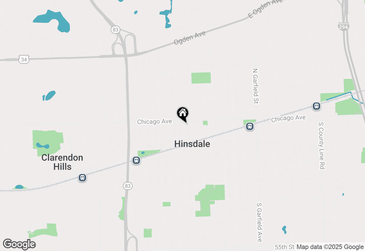 Map of 14 S Thurlow Street, Hinsdale, IL 60521