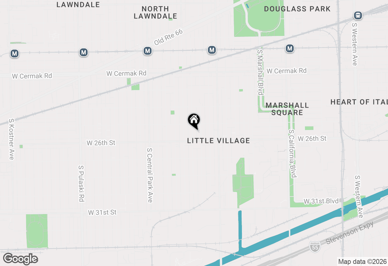 Map of 2531 S Christiana Avenue, Chicago, IL 60623