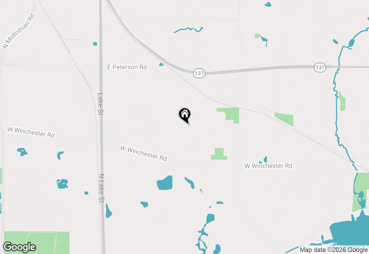 Map of 1305 Dancer Court, Libertyville, IL 60048
