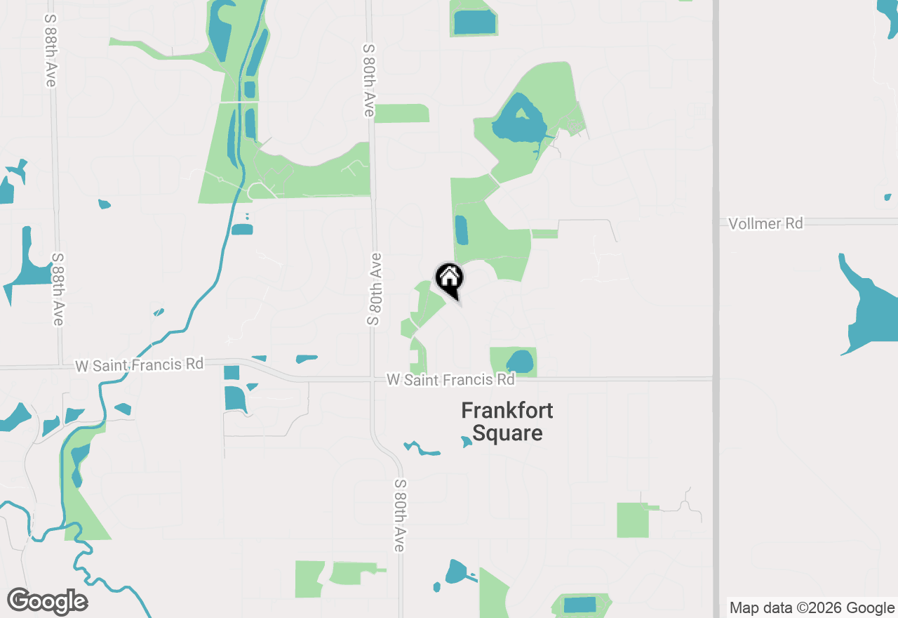 Map of 20116 S Greenfield Lane, Frankfort, IL 60423