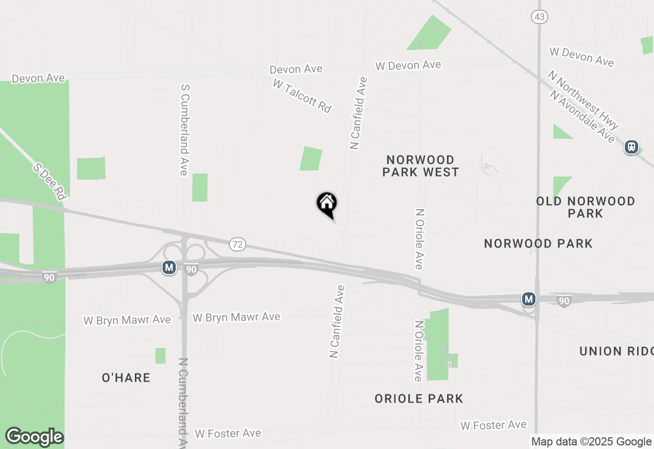 Map of 100 Thorndale Avenue, Park Ridge, IL 60068