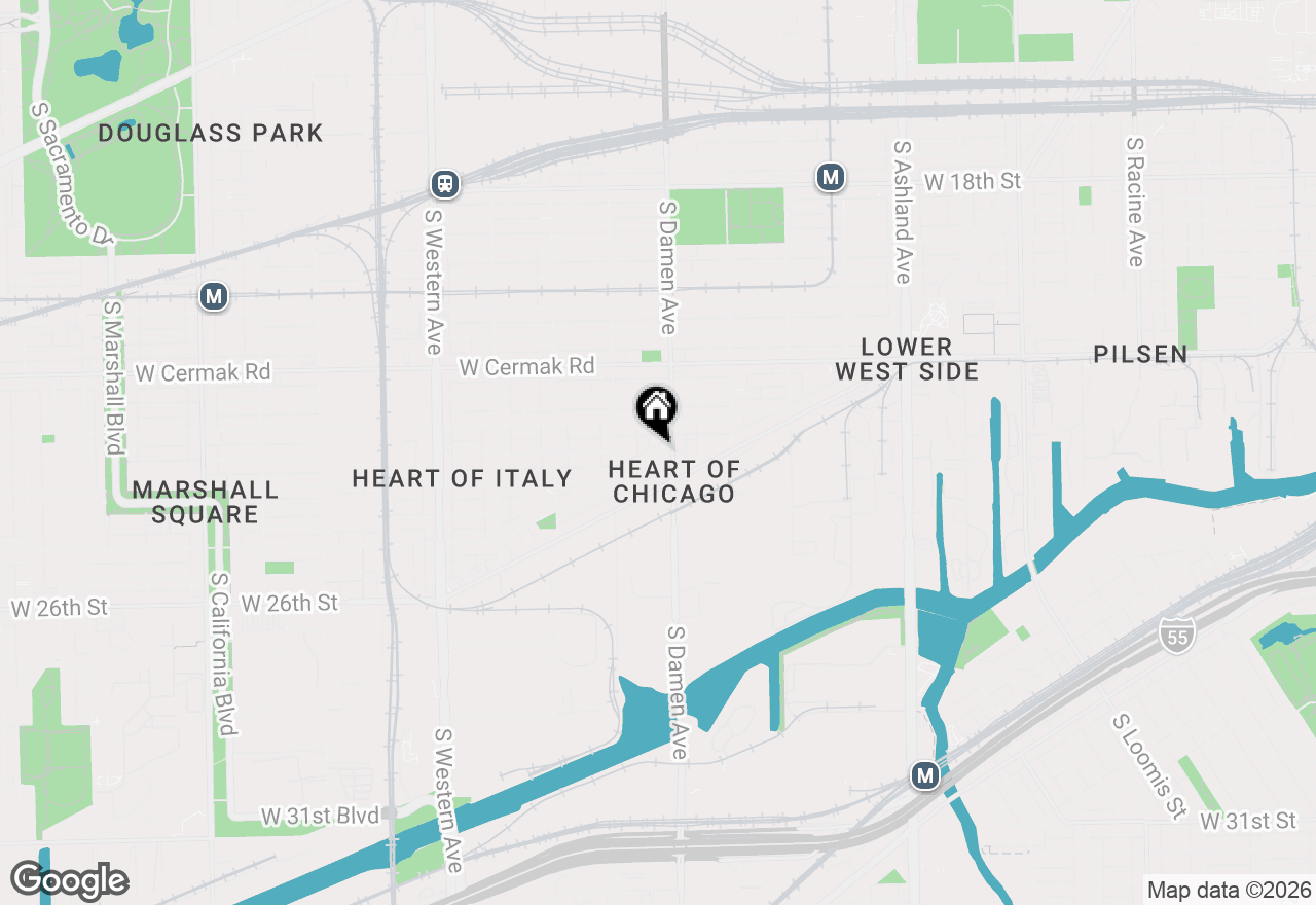Map of 2012 W Coulter Street, Chicago, IL 60608