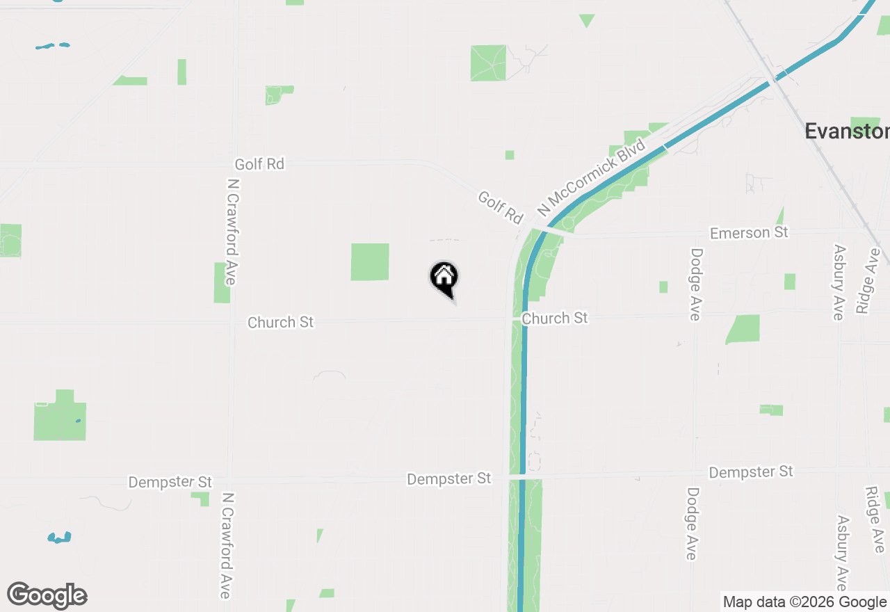 Map of 9220 E Prairie Road #306B, Evanston, IL 60203