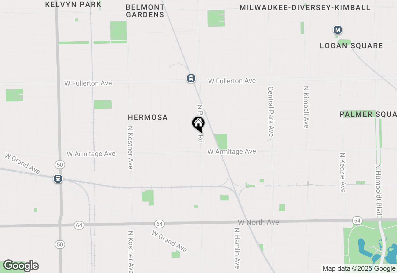 Map of 2054 N Pulaski Road, Chicago, IL 60639