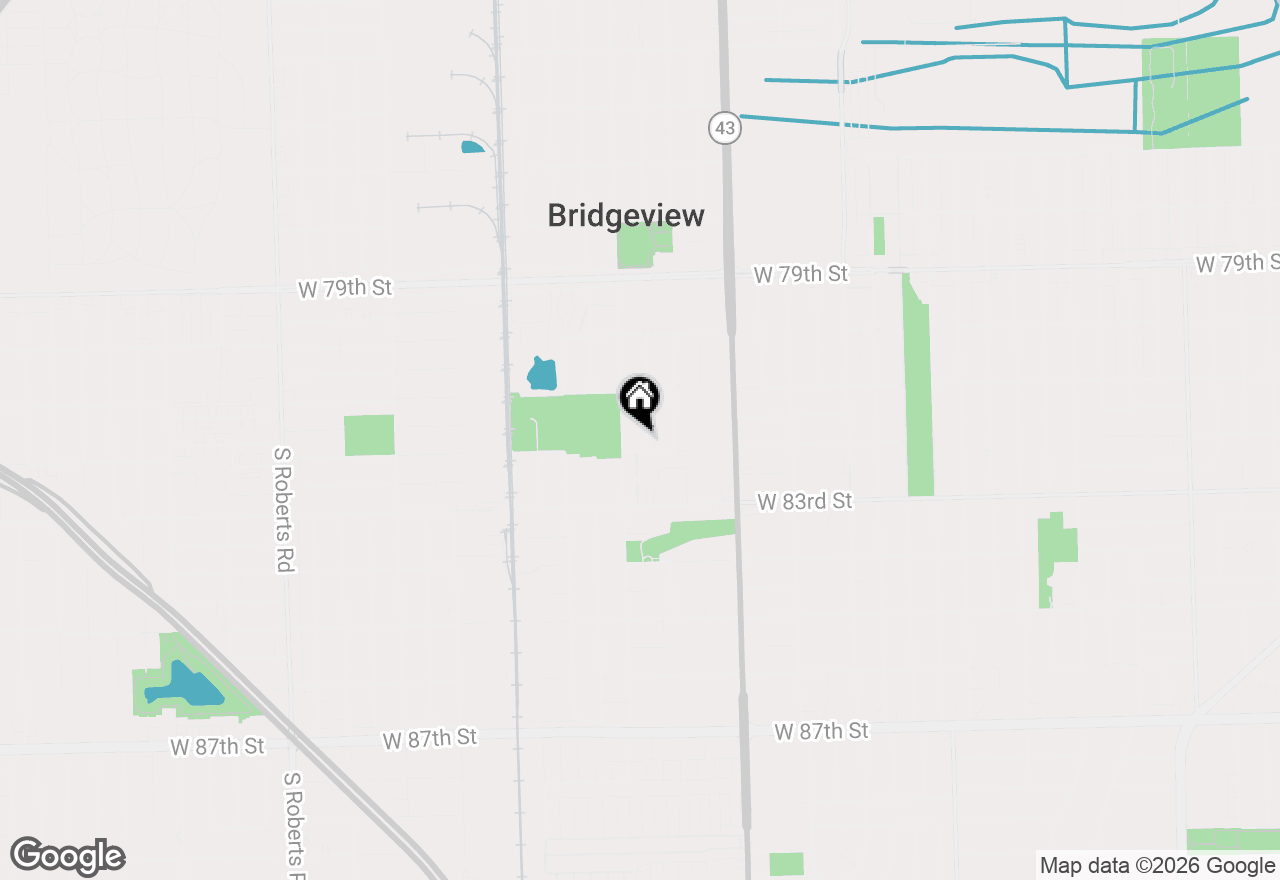Map of 8136 Odell Avenue, Bridgeview, IL 60455