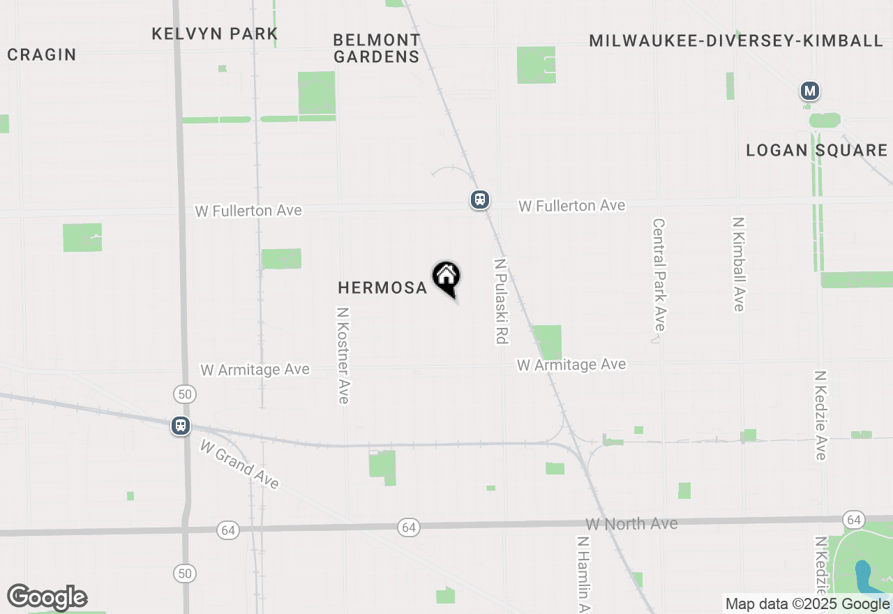 Map of 2129 N Kedvale Avenue, Chicago, IL 60639