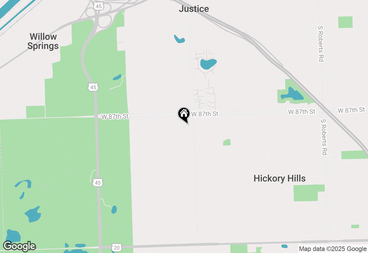 Map of 8821 W 87th Street, Hickory Hills, IL 60457