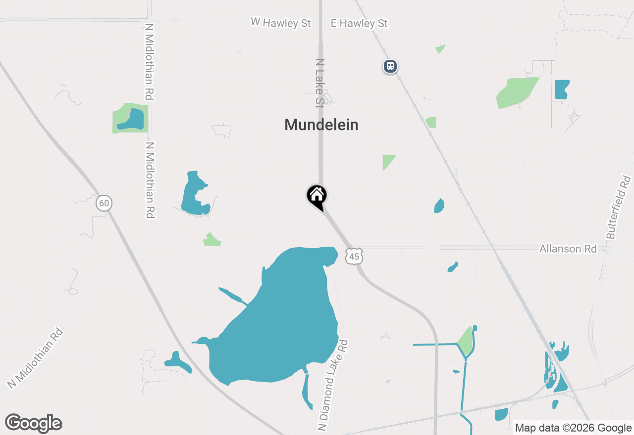 Map of 401 S Lake Terrace, Mundelein, IL 60060