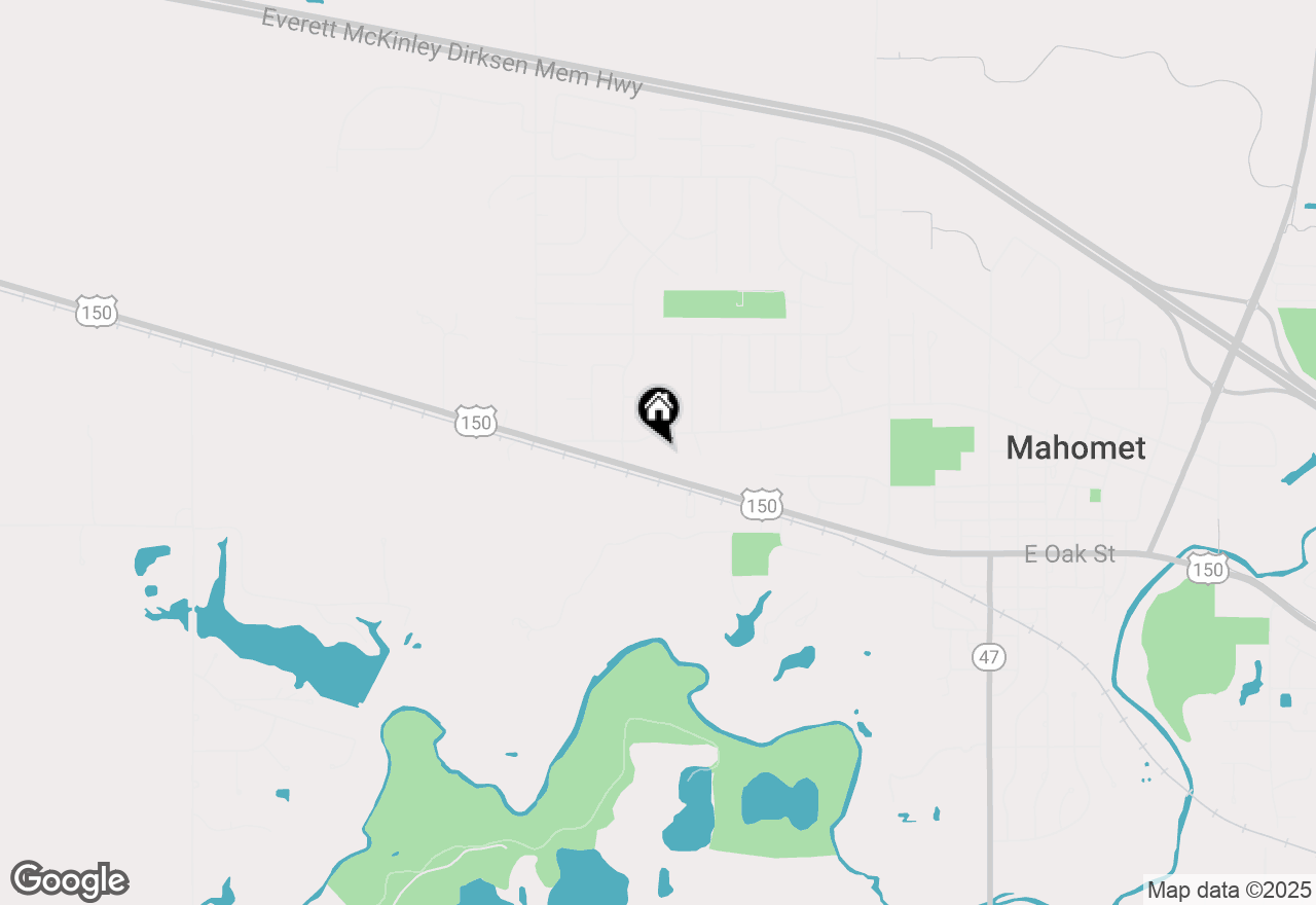 Map of 900 W Oak Street, Mahomet, IL 61853