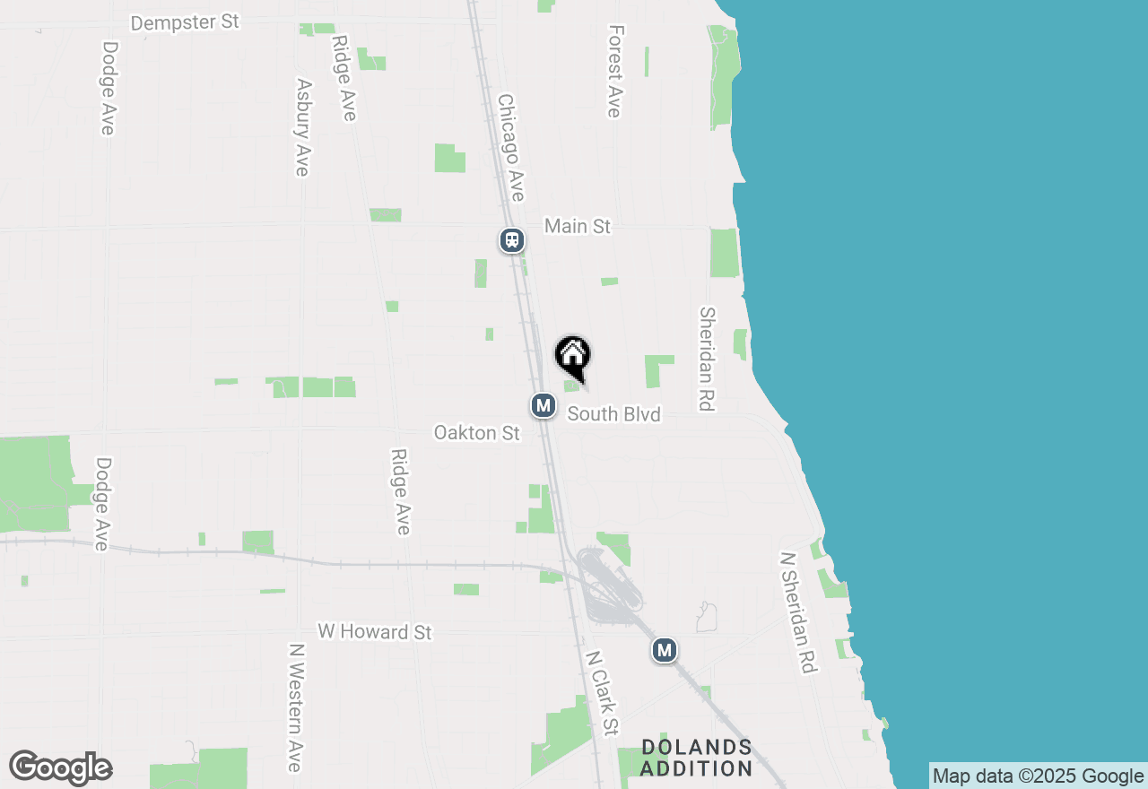 Map of 540 Hinman Avenue #8, Evanston, IL 60202