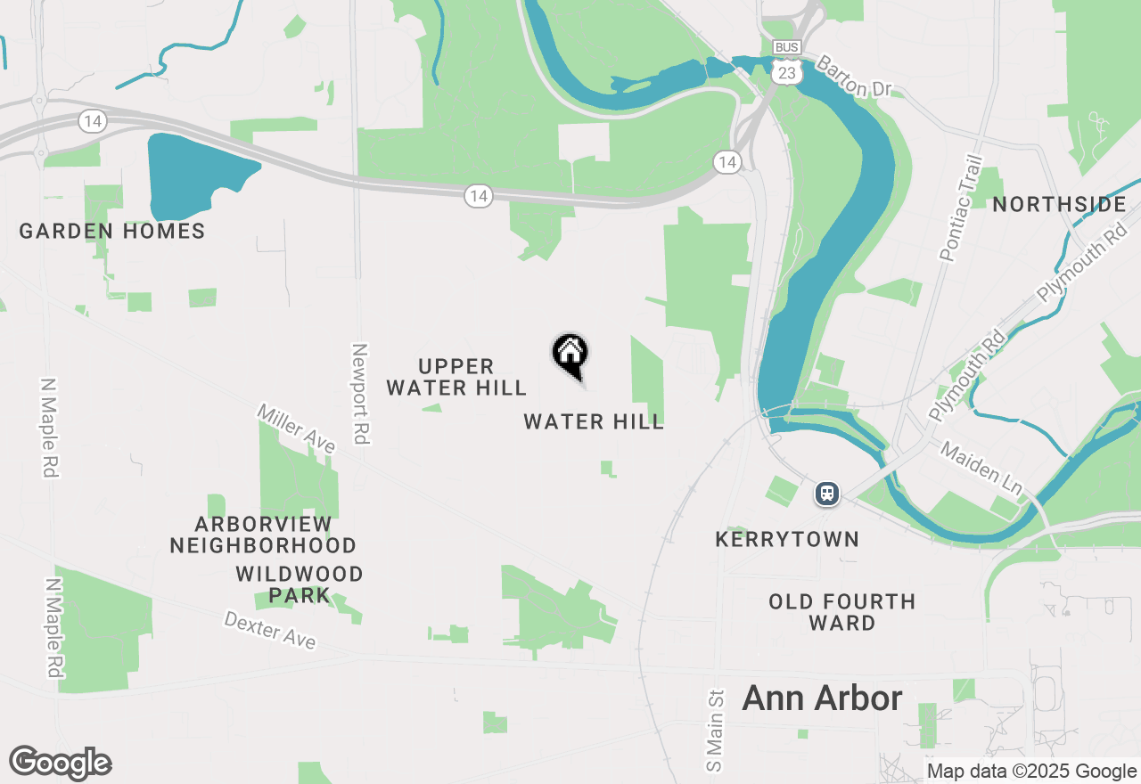Map of 1012 Miner Street, Ann Arbor, MI 48103