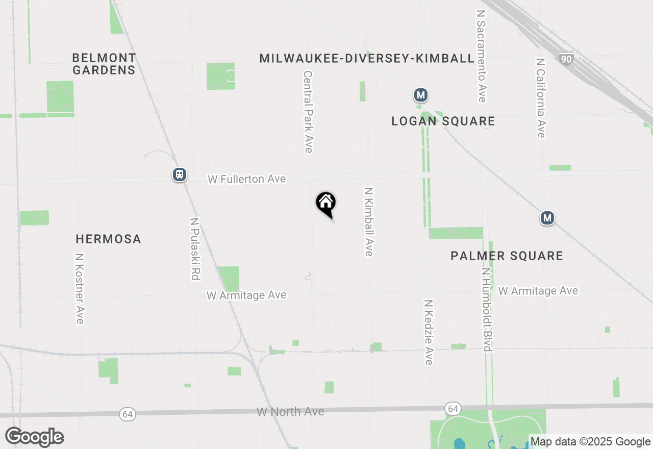 Map of 3551 W Lyndale Street, Chicago, IL 60647