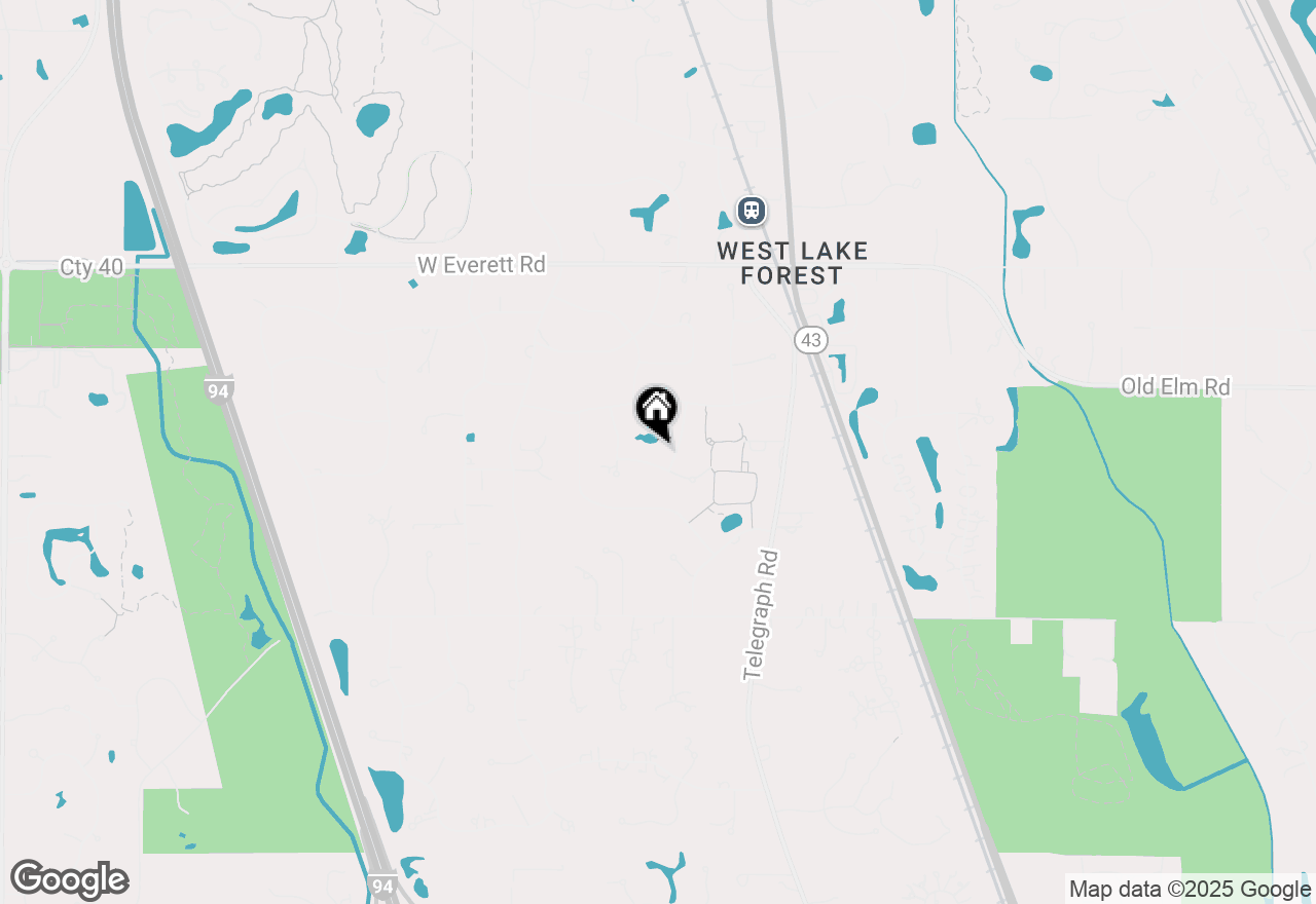 Map of 1296 Kajer Lane, Lake Forest, IL 60045