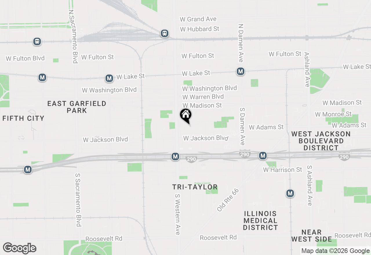 Map of 2342 W Adams Street #1B, Chicago, IL 60612