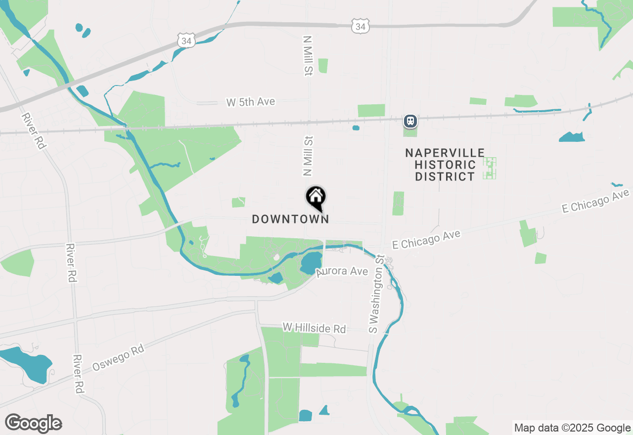 Map of 321 W Jefferson Avenue, Naperville, IL 60540