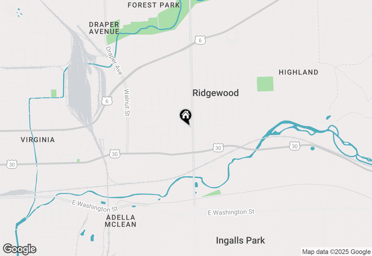 Map of 330 Harwood Street, Joliet, IL 60432
