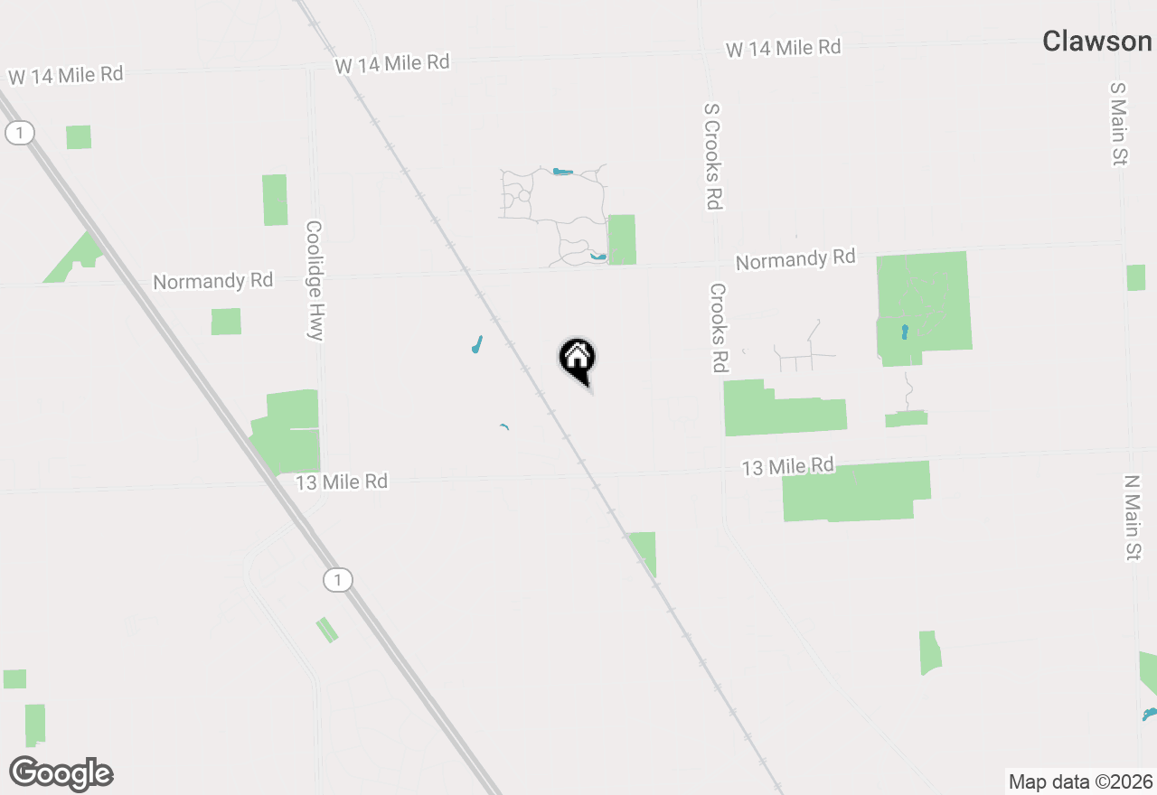 Map of 3602 Elmhurst Avenue, Royal Oak, MI 48073