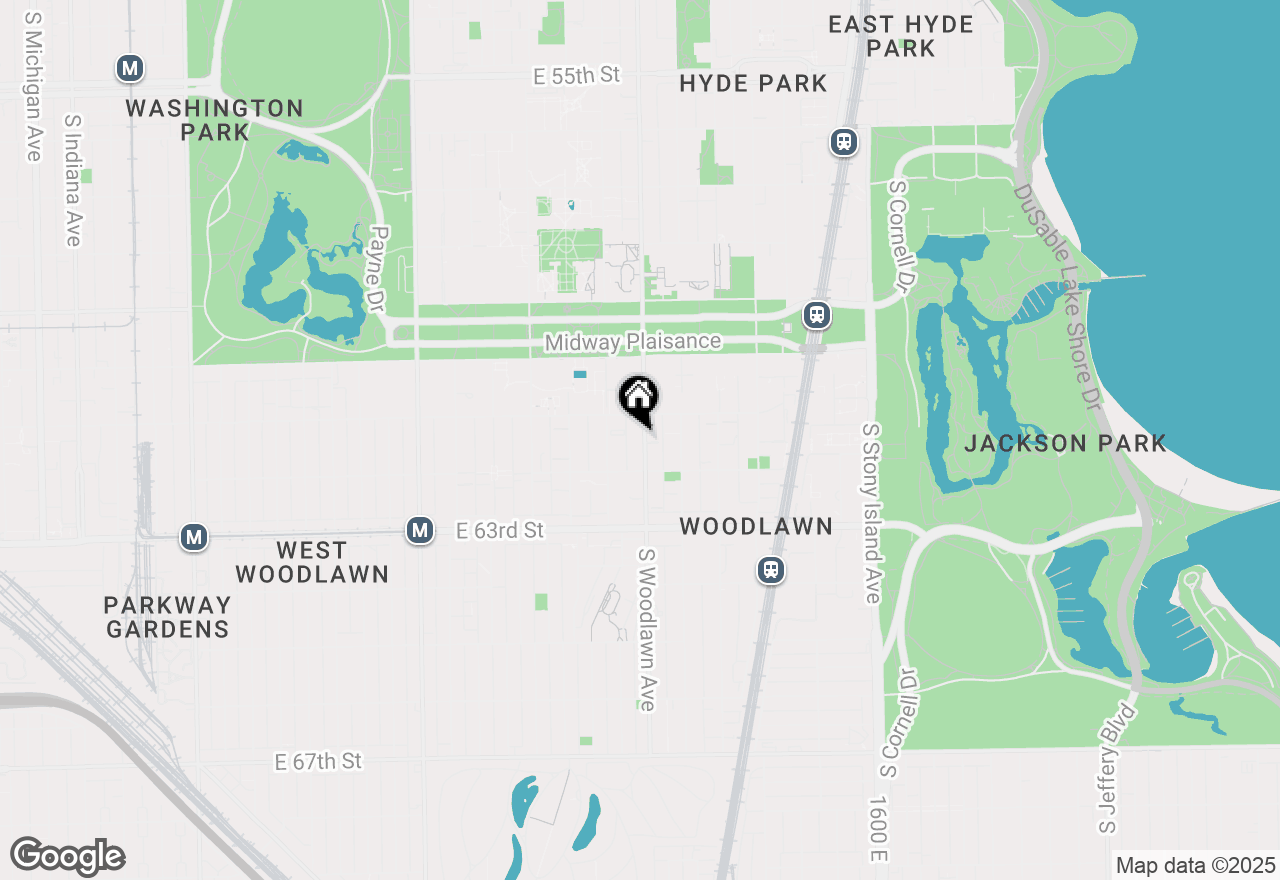 Map of 6126 S Woodlawn Avenue #100, Chicago, IL 60637