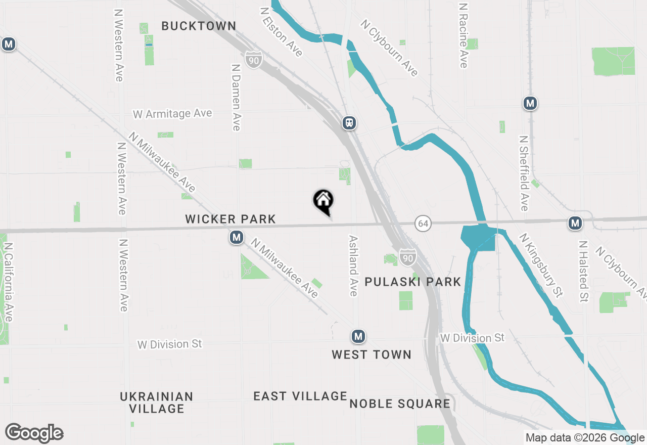 Map of 1702 W North Avenue #A2, Chicago, IL 60622