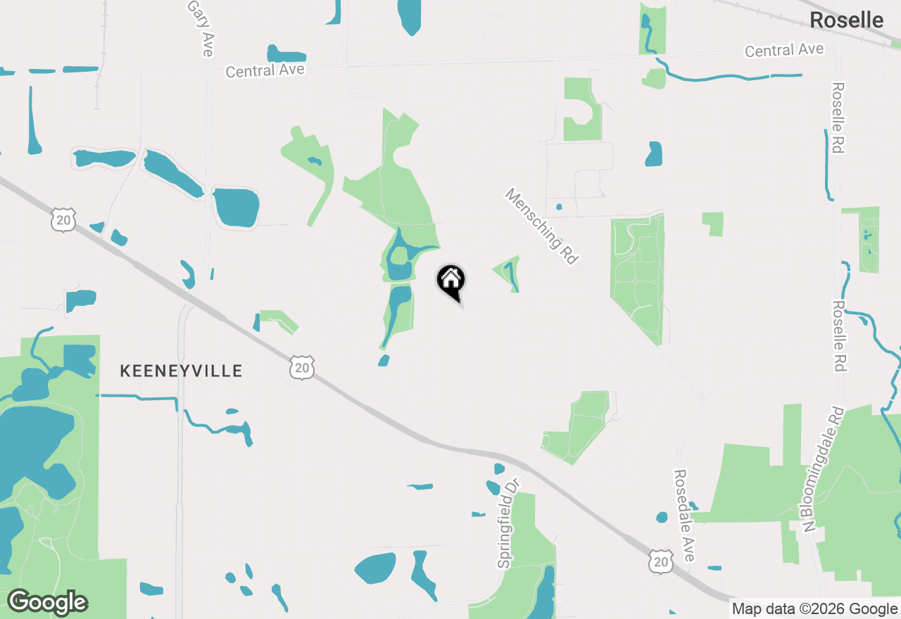 Map of 624 Daisy Lane, Roselle, IL 60172