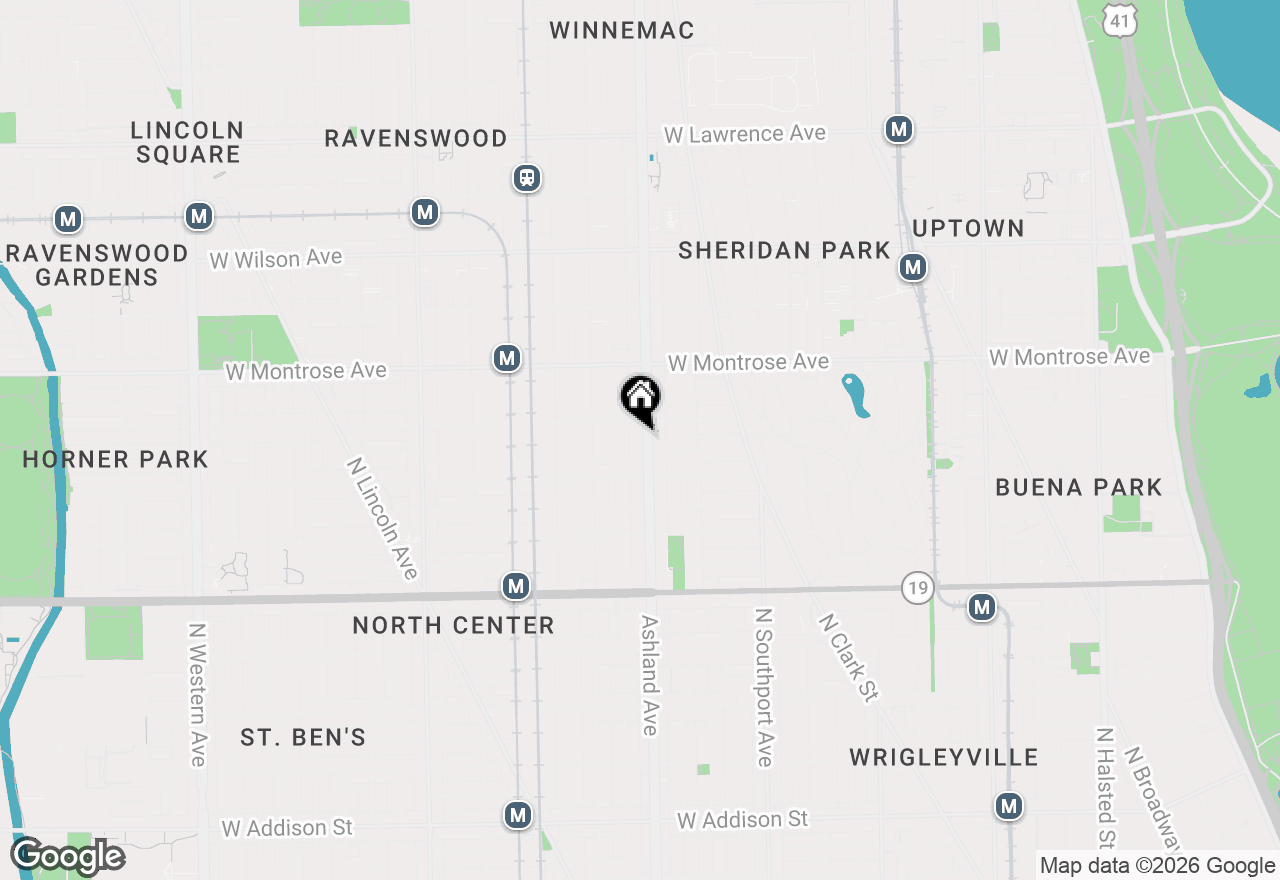 Map of 4240 N Ashland Avenue #1, Chicago, IL 60613