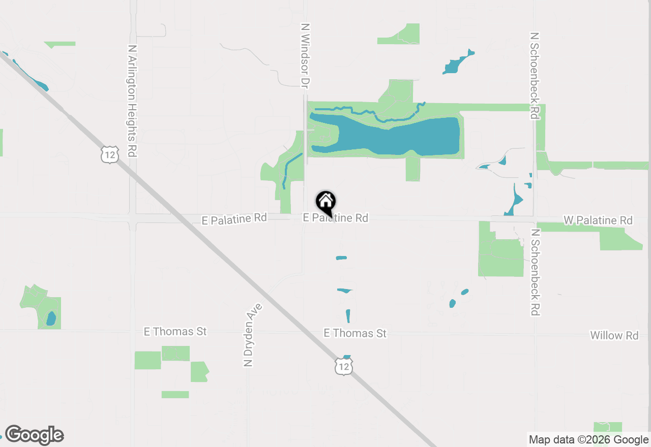 Map of 1526 E Arbor Lane, Arlington Heights, IL 60004