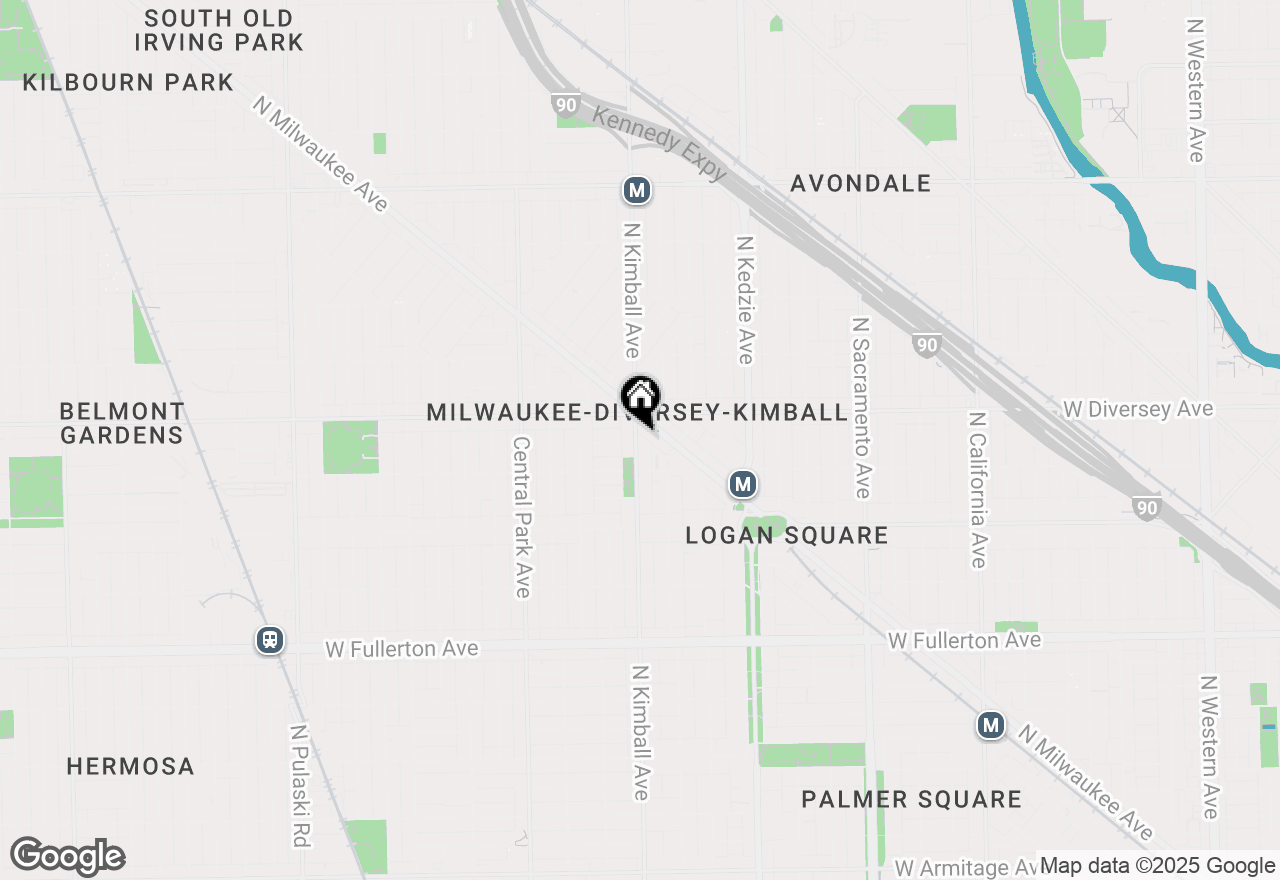 Map of 2735 N Kimball Avenue #4, Chicago, IL 60647