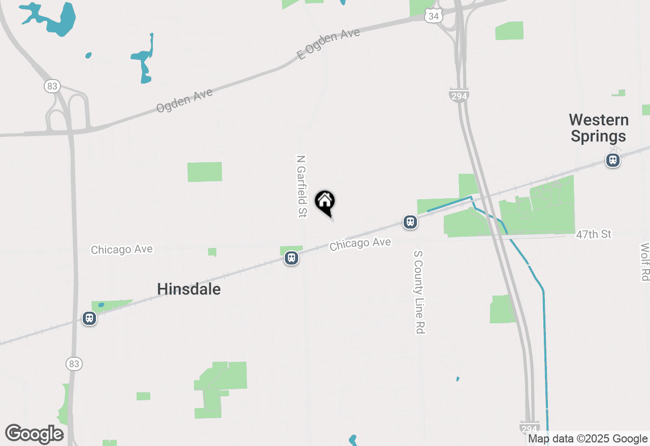 Map of 135 E Maple Street, Hinsdale, IL 60521