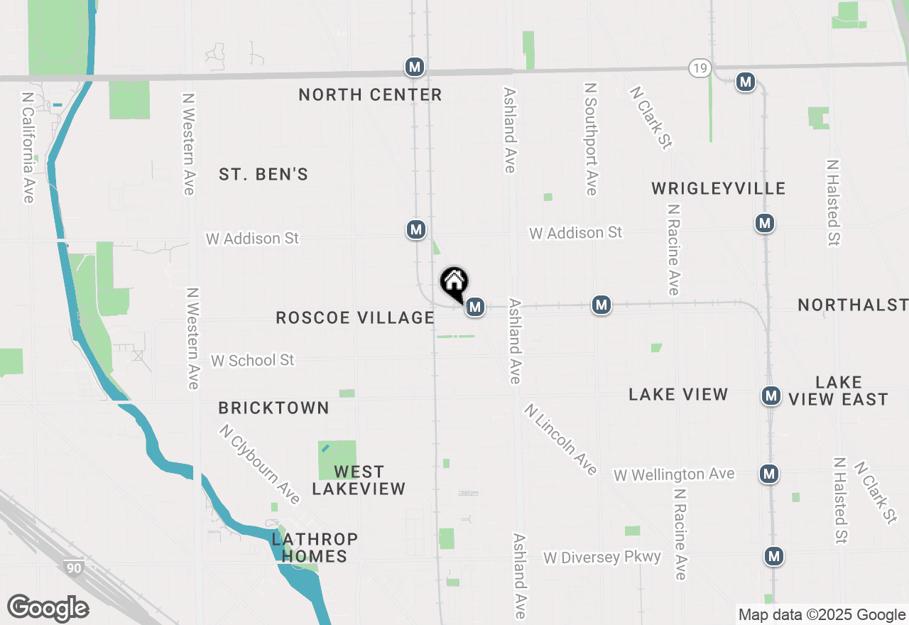 Map of 1728 W Roscoe Street #2, Chicago, IL 60657