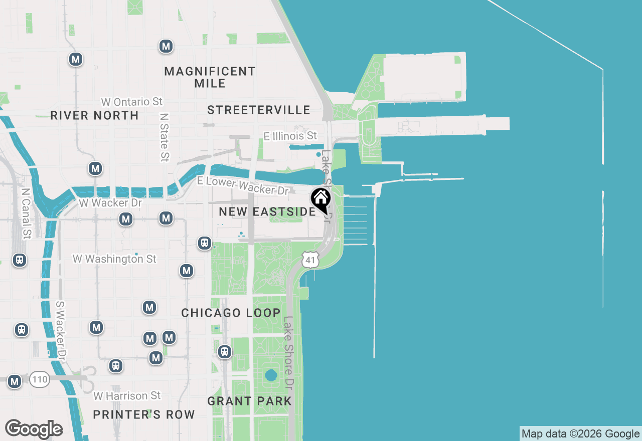 Map of 195 N Harbor Drive #4009, Chicago, IL 60601