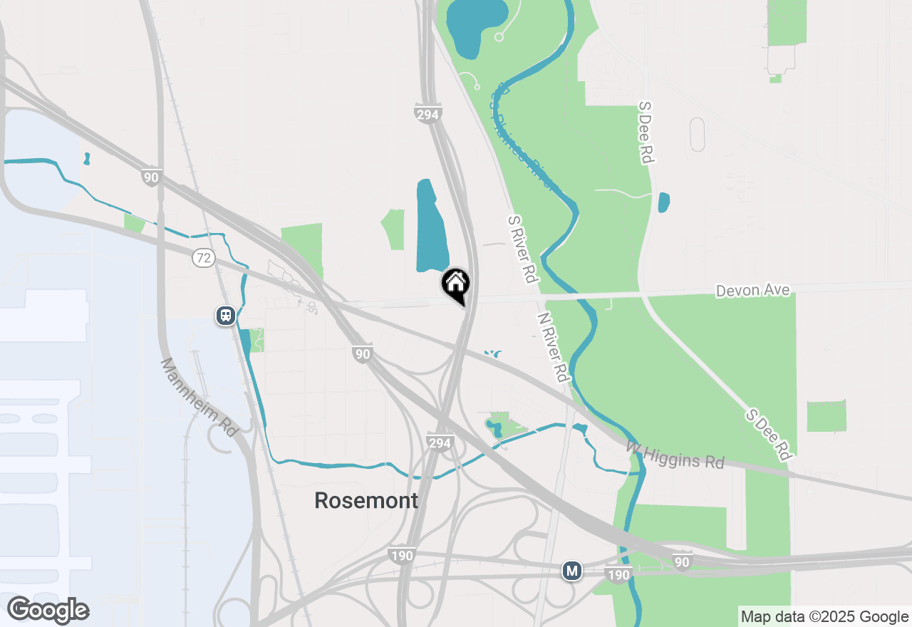 Map of 9614 W Higgins Road #3A, Rosemont, IL 60018