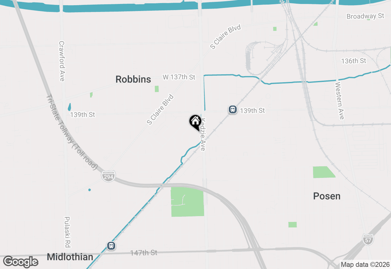 Map of 13942 S Reeves Road, Robbins, IL 60472