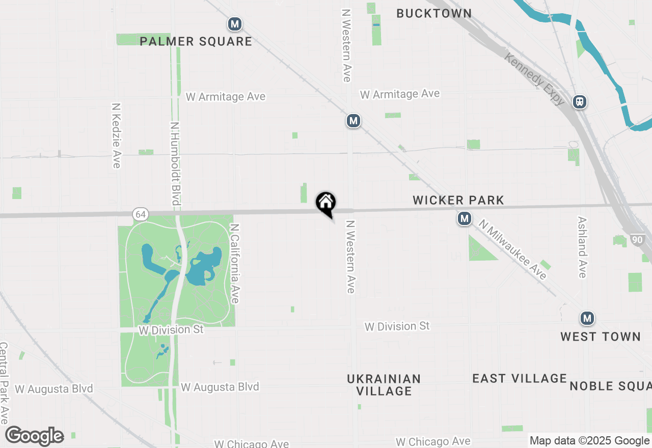 Map of 1533 N Campbell Avenue #2, Chicago, IL 60622