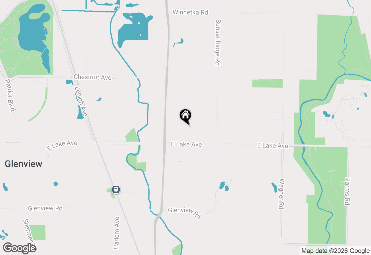 Map of 1446 Huntington Drive, Glenview, IL 60025