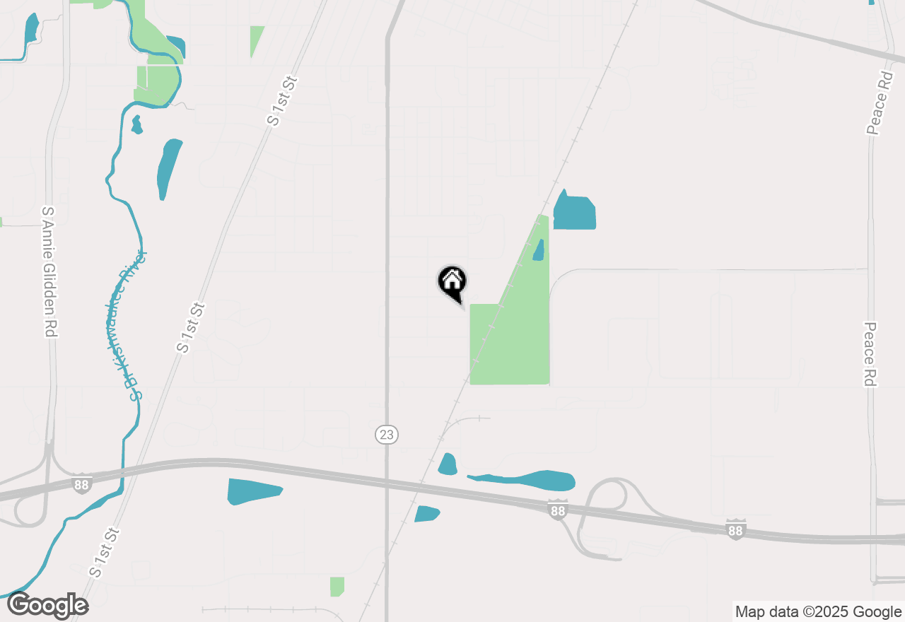 Map of 613 Fairlane Avenue, Dekalb, IL 60115