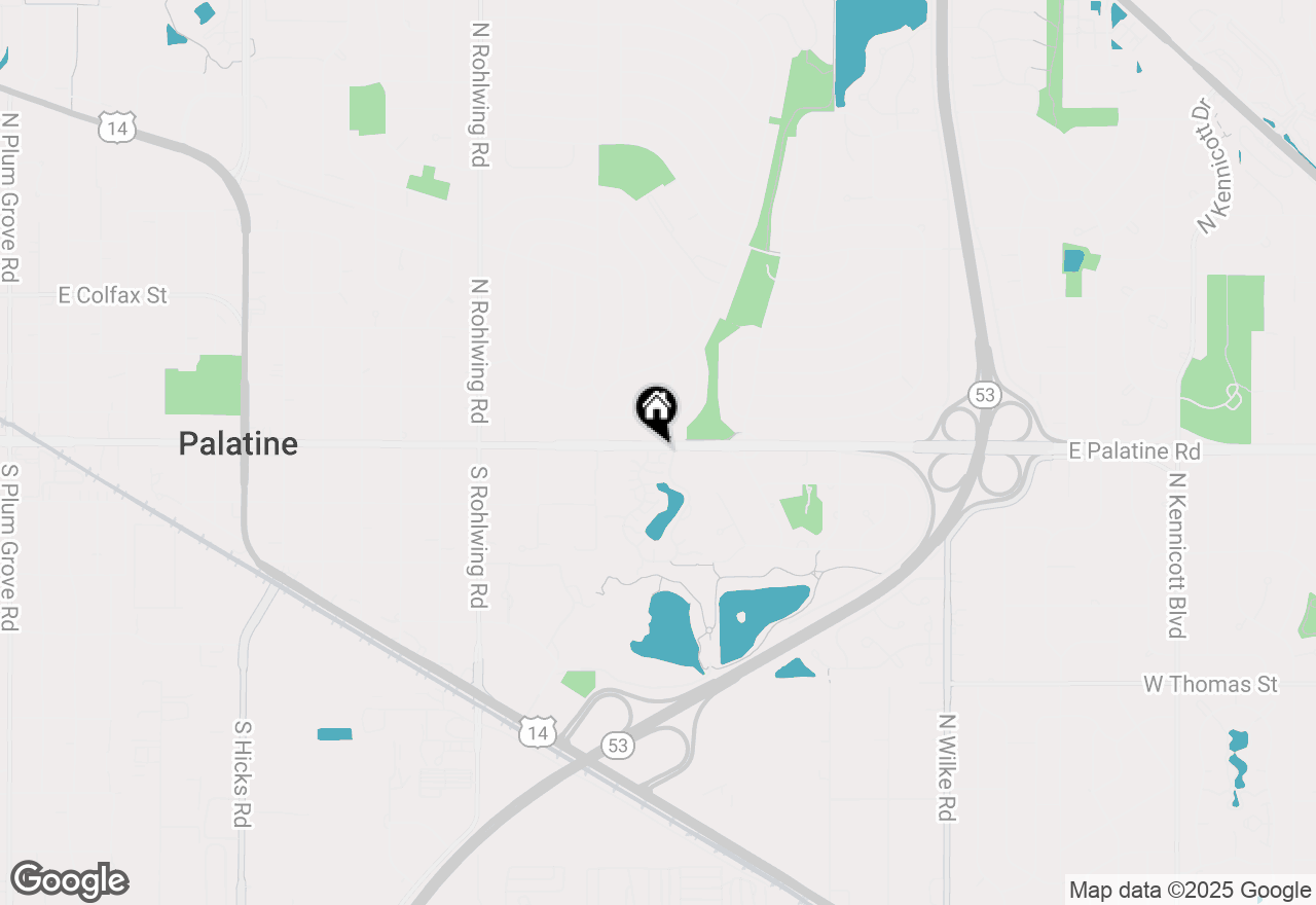 Map of 105 S Stonington Drive, Palatine, IL 60074