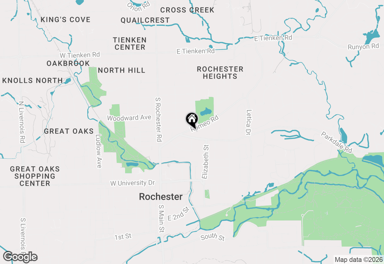 Map of 334 Romeo Road, Rochester, MI 48307