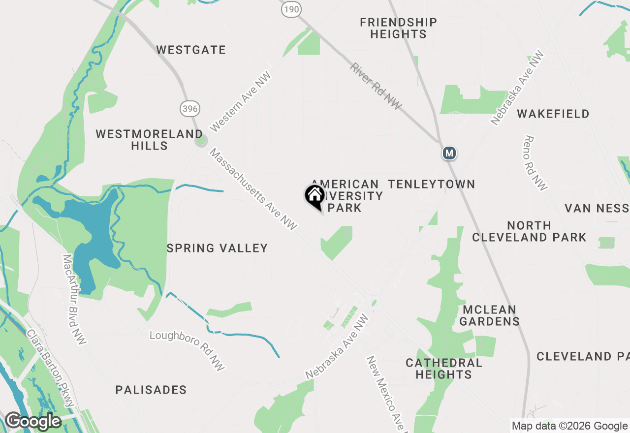 Map of 4606 Verplanck Place Nw, Washington, DC 20016