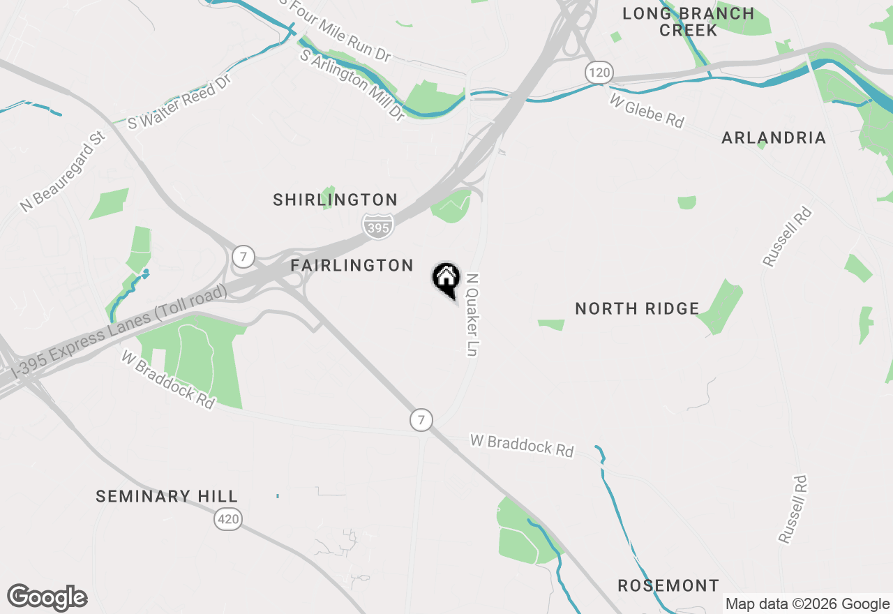 Map of 3402 S Stafford Street, Arlington, VA 22206