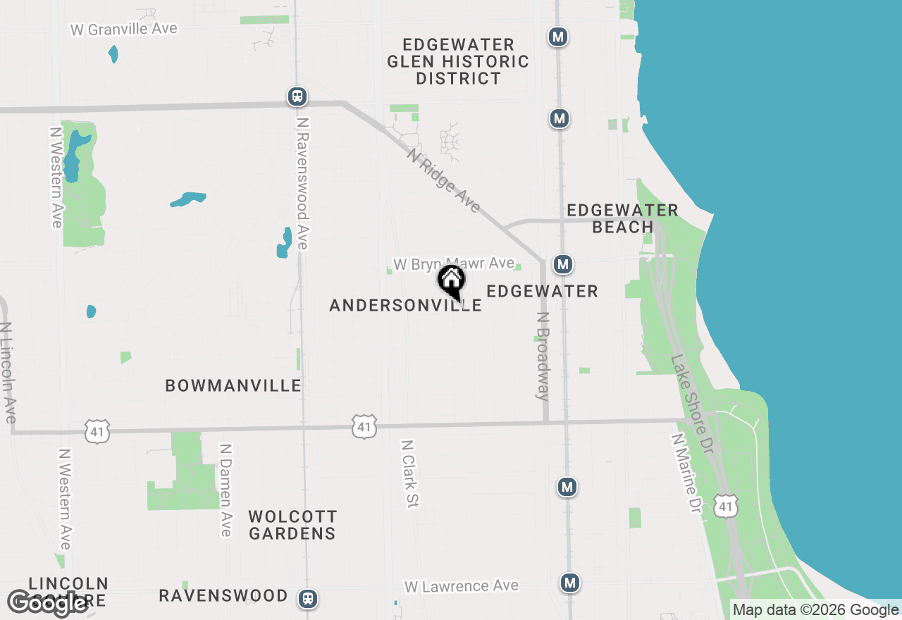 Map of 1419 W Catalpa Avenue #1N, Chicago, IL 60640