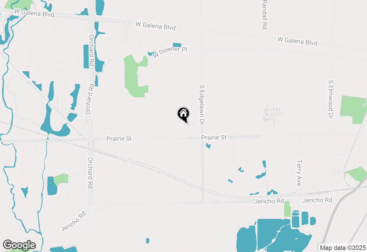 Map of 435 S Edgelawn Drive, Aurora, IL 60506