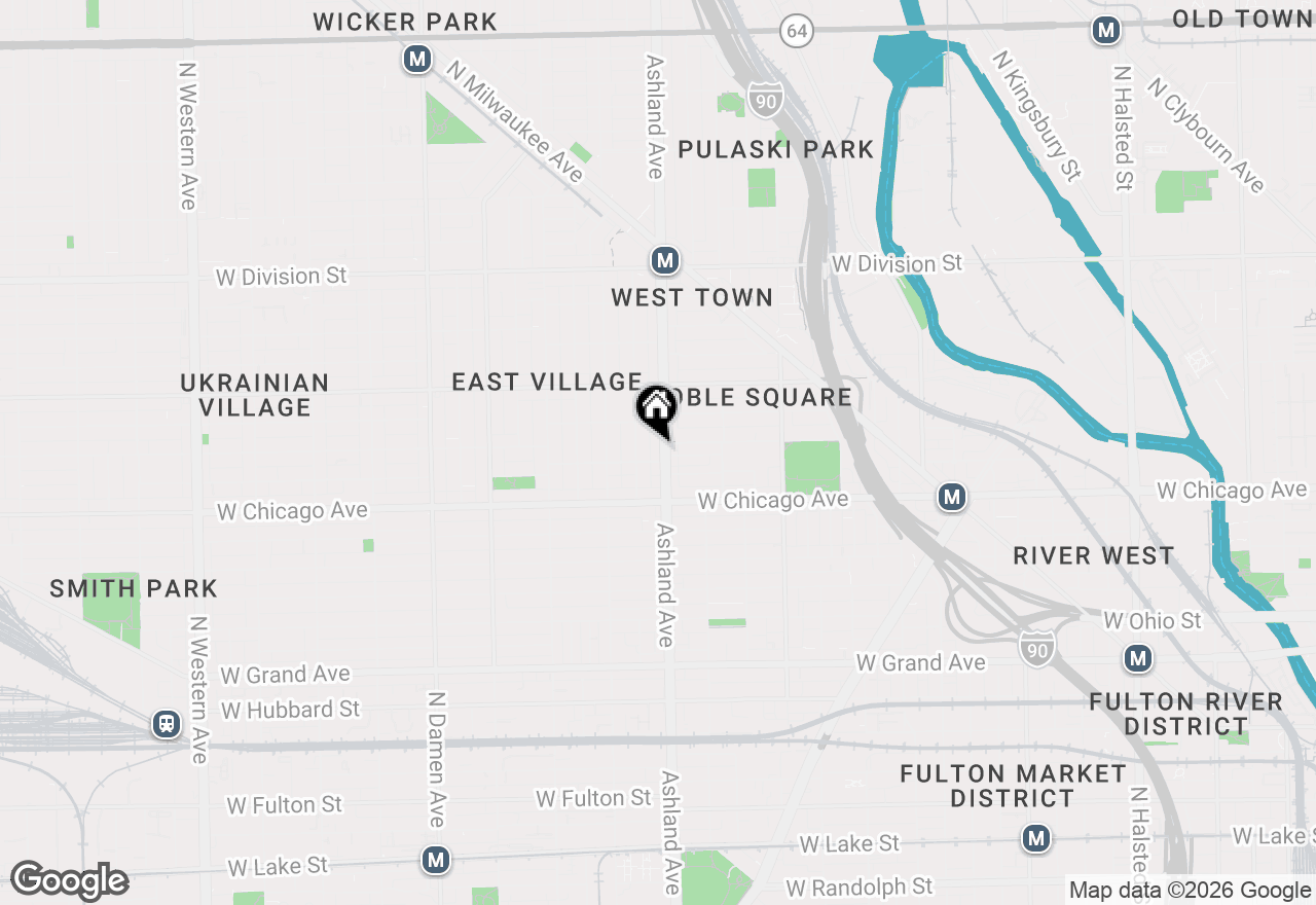 Map of 852 N Ashland Avenue #3, Chicago, IL 60622