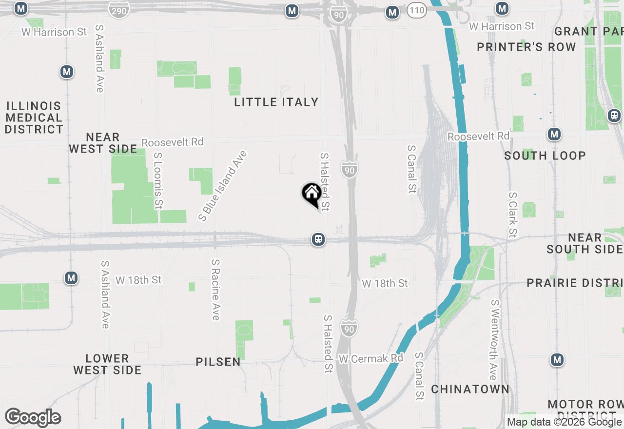 Map of 831 W 14th Place, Chicago, IL 60608