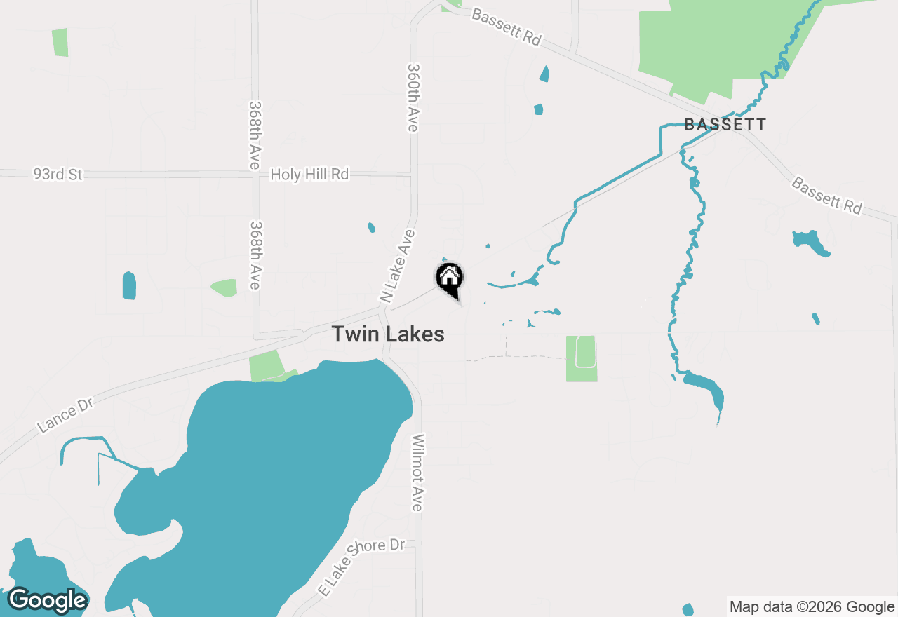 Map of 121 Oak Ln, Twin Lakes, WI 53181